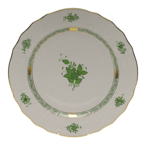 Chinese Bouquet Green Service Plate