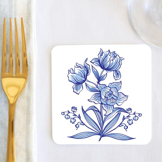 Delft Daffodil Coaster Set