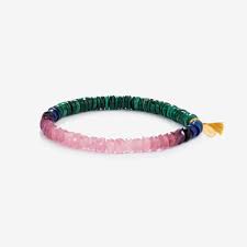 Joe Bracelet, Malachite & Pink Tourmaline