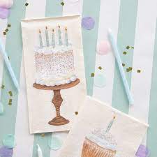 Birthday Cake Guest Napkins