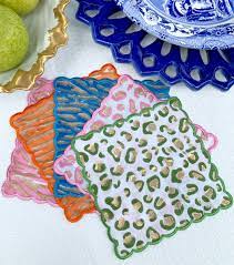 Green Cheetah Spots Cocktail Napkins - Set of 6