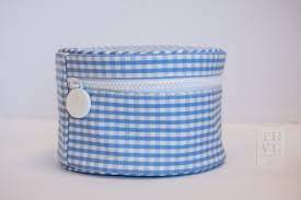 Roundup Jewel Case-Sky Gingham