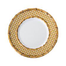 Bamboo Caning Melamine Salad Plate