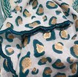 Teal  Cheetah Spots Cocktail Napkins - Set of 6