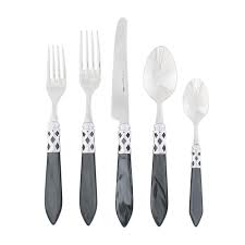 Aladdin Brilliant Charcoal 5 Piece Place Setting