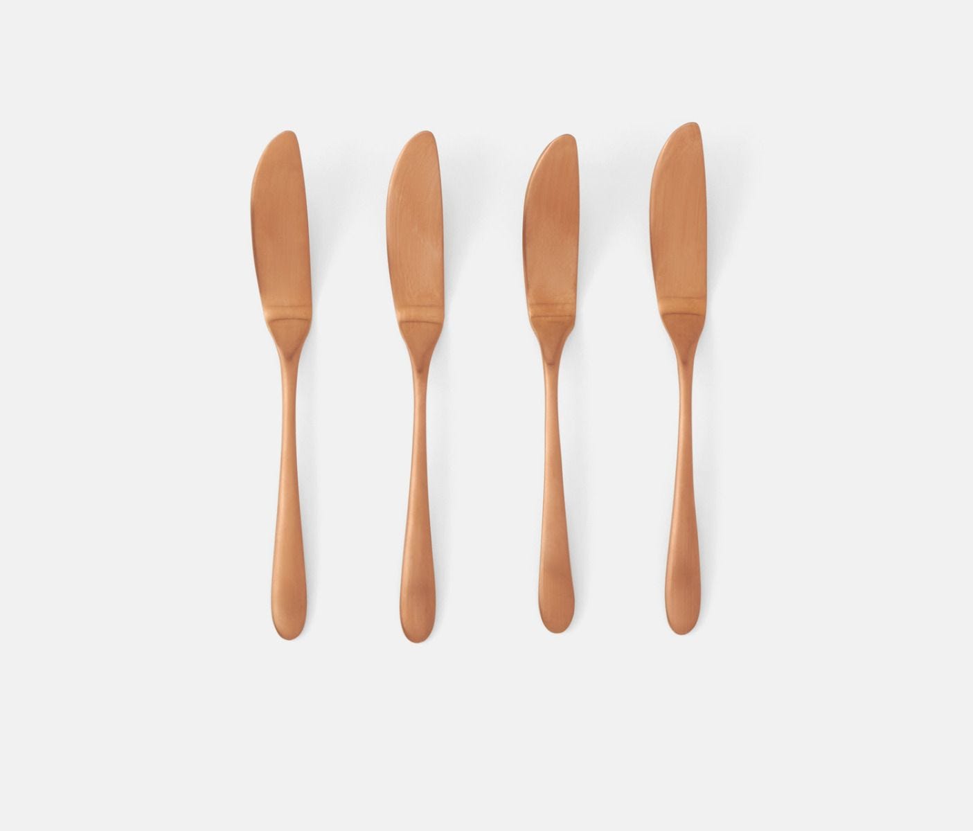 Alba Rose Gold Cheese Spreaders, Set Of 4