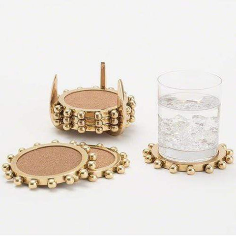 Starburst Crown Coasters-Brass