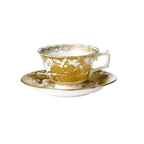 Gold Aves Tea Cup & Saucer