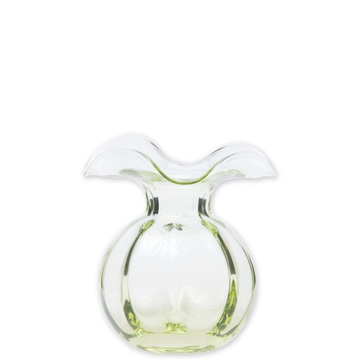 Hibiscus Glass Green Bud Vase