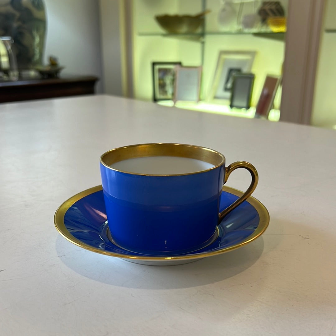 Laque De Chine Azure Cup and Saucer Set