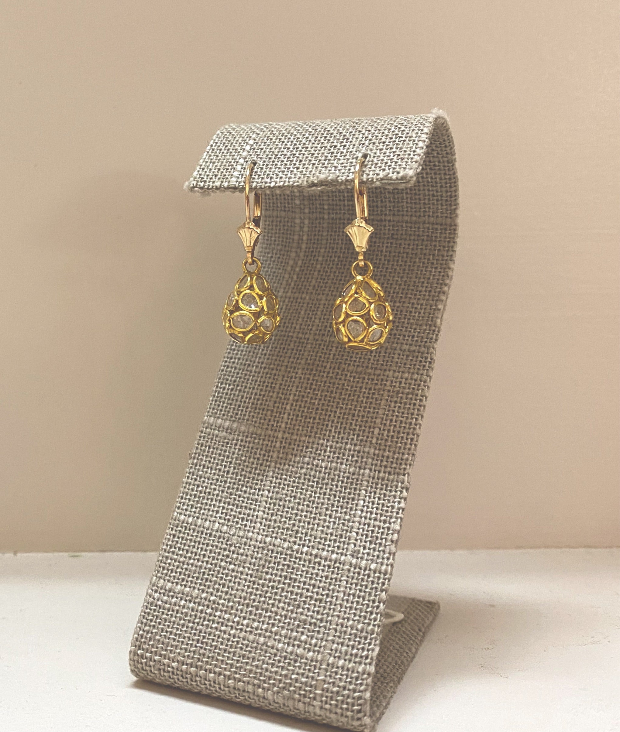 14kt Diamond Slice Earrings