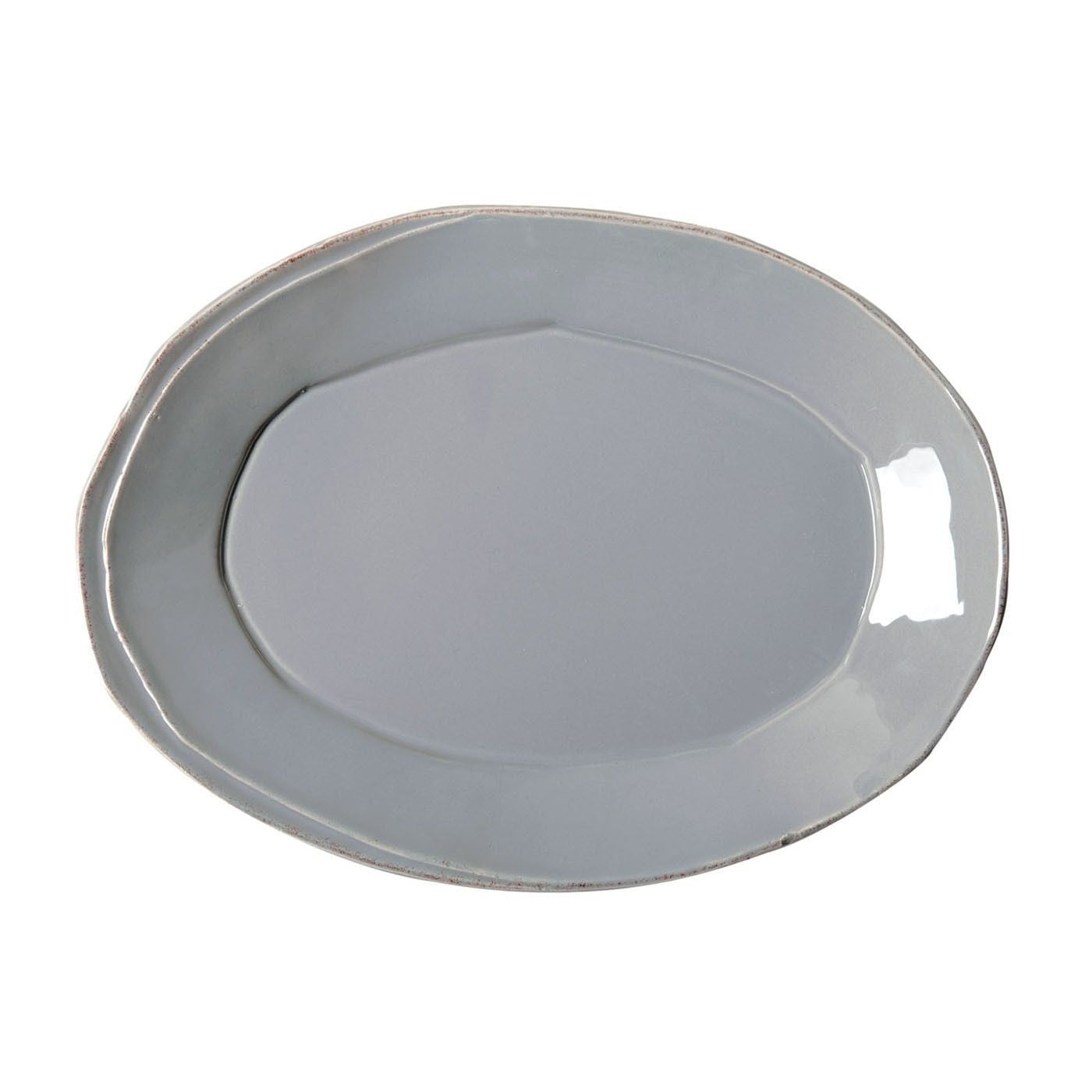 Lastra Gray Oval Platter