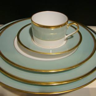 Madison Celadon/Gold Cup & Saucer