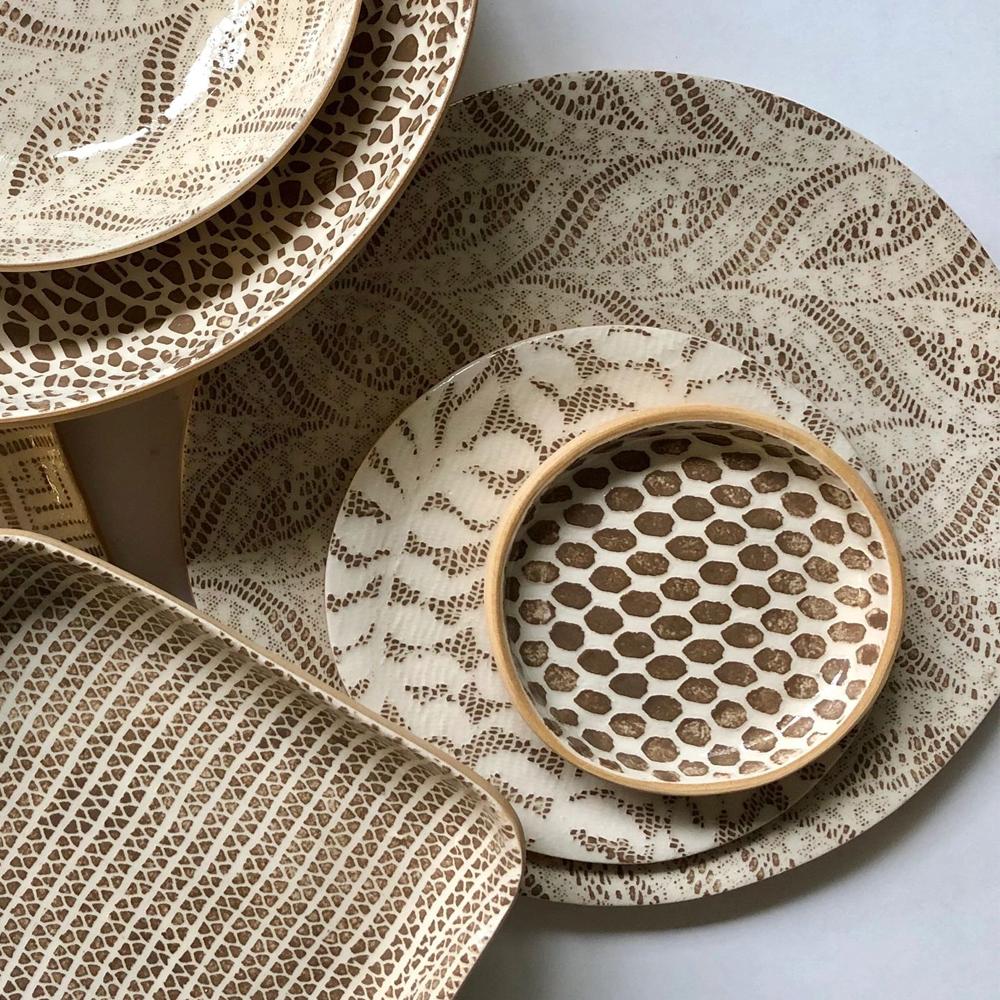 Mocha Paisley Dinner Plate