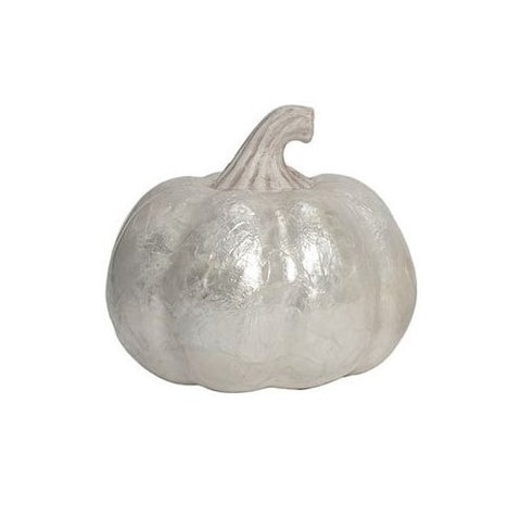 6" Medium Capiz Pumpkin (White)