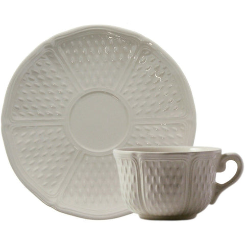 Pont Aux Choux White U.S. Tea Cup & Saucer