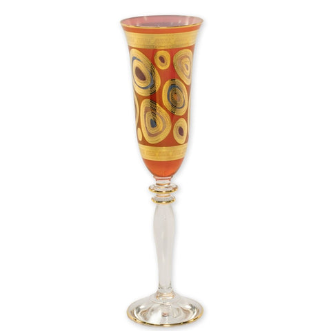 Regalia Orange Champagne Glass