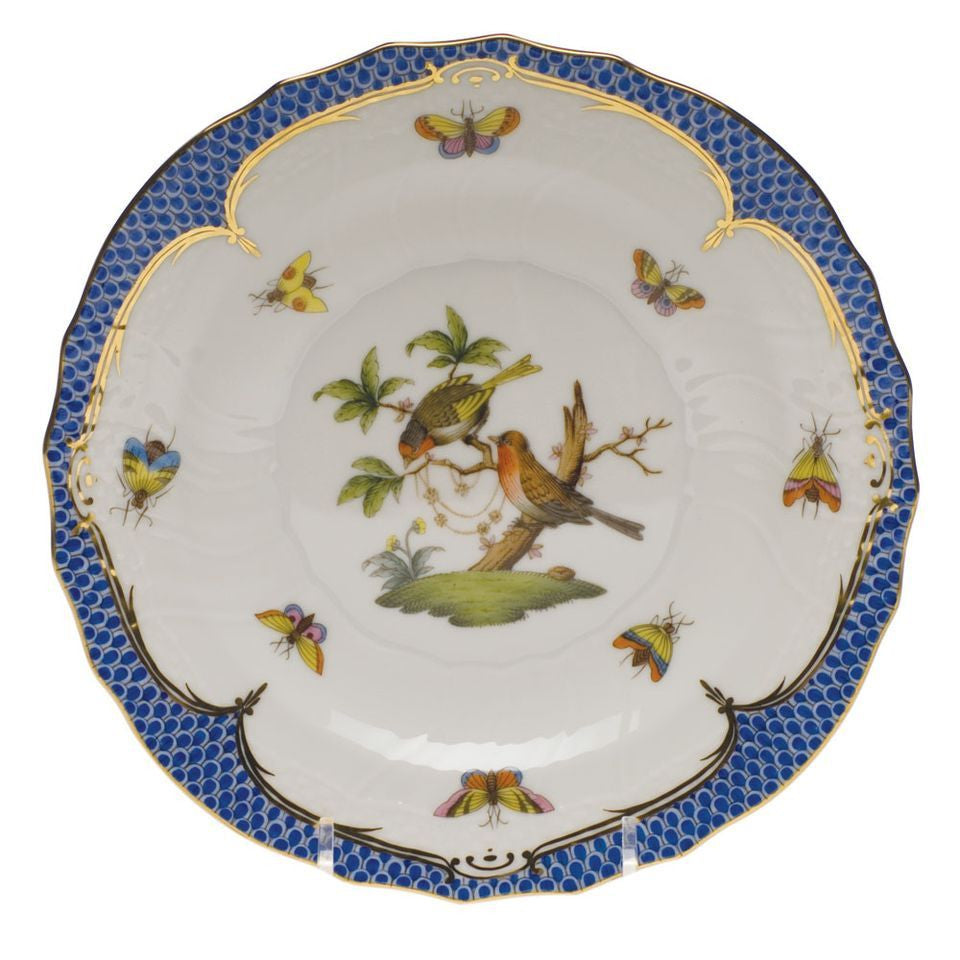 Rothschild Bird Blue Border Salad Plate