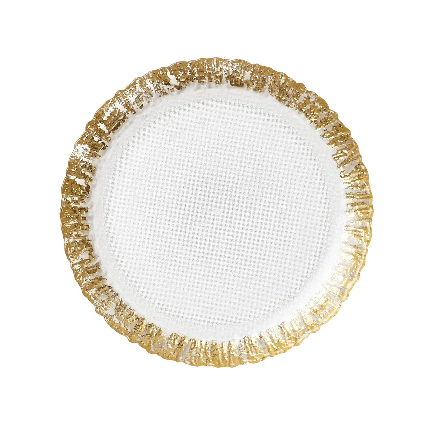 Rufolo Glass Gold Salad Plate