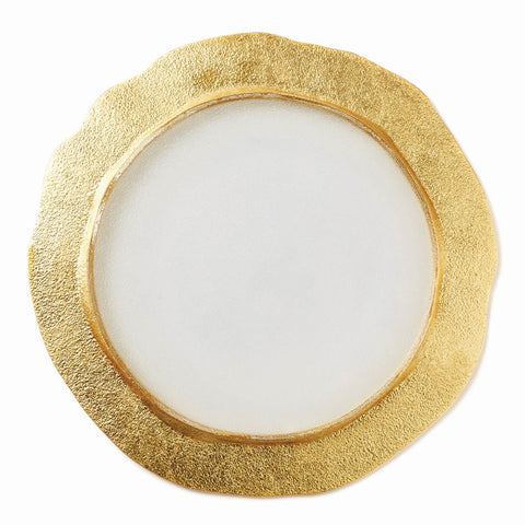 Rufolo Glass Gold Organic Service Plate/Charger