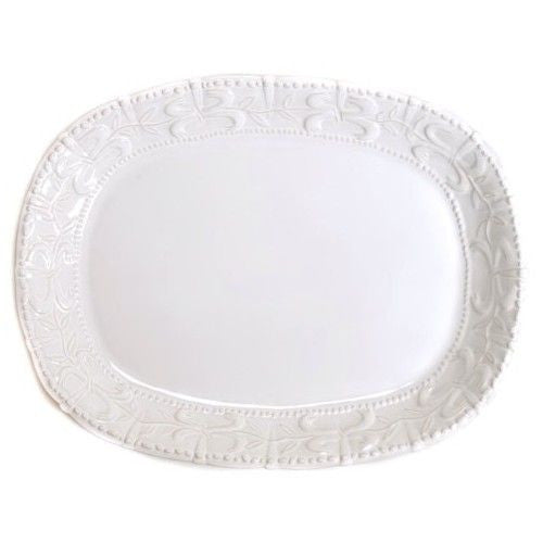 Historia Large Oval Platter Paperwhite