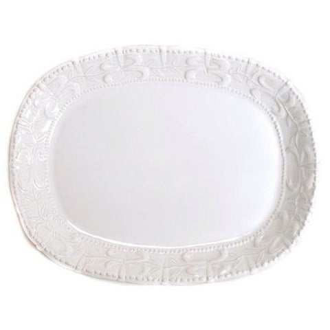 Historia Large Oval Platter Paperwhite