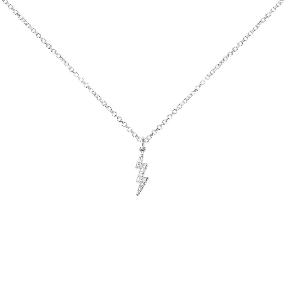 Little Lightening Bolt Necklace, Sterling Silver