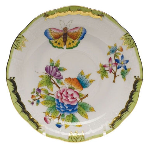 Queen Victoria Green Tea Saucer