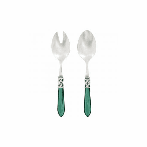 Aladdin Antique Salad Server Set-Green