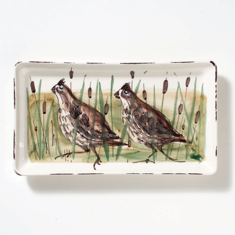 Wildlife Quail Rectangular Platter