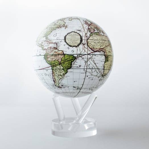 White Terrestrial Rotating Mova Globe