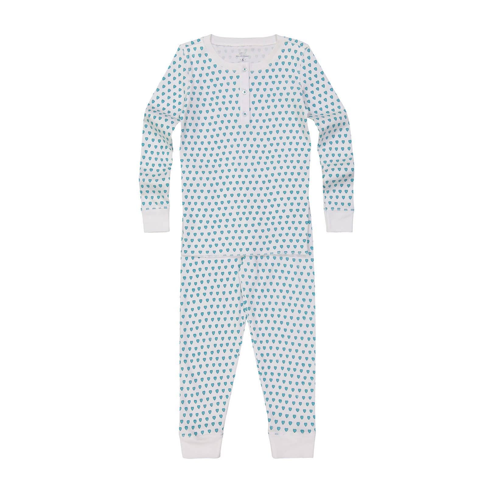 Kids Mint Heart Pajamas